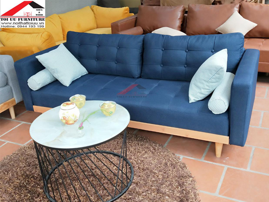 Sofa vải bố thiết kế đẹp sang trọng theo tiêu chuẩn Hàn Quốc